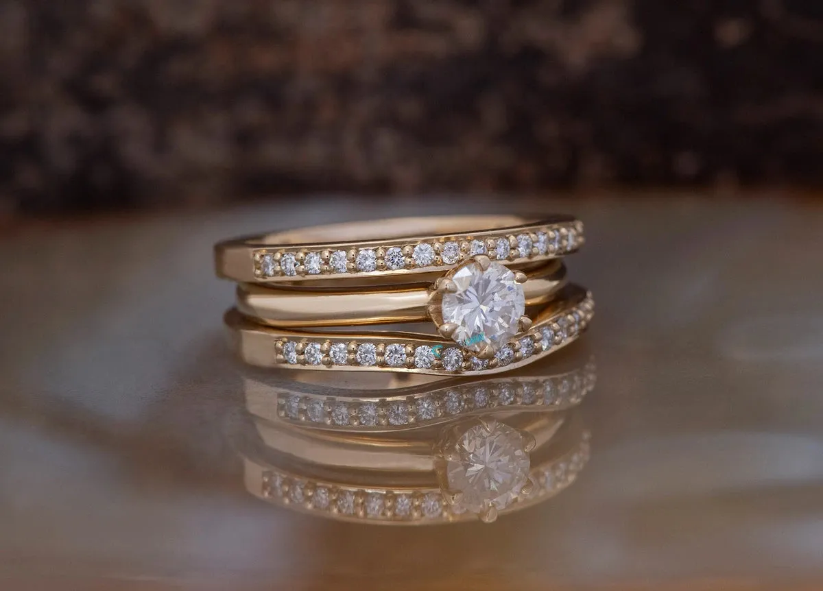 Diamond Eternity Wedding Band-Stacking gold rings- Diamond Band-Anniversary Gift-Minimalist ring-Anillo de bodas