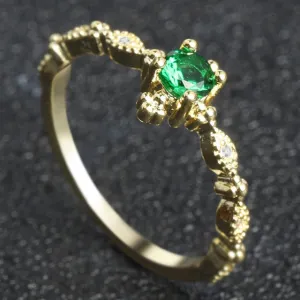 Eastern Elegance Bohemian Emerald Ring
