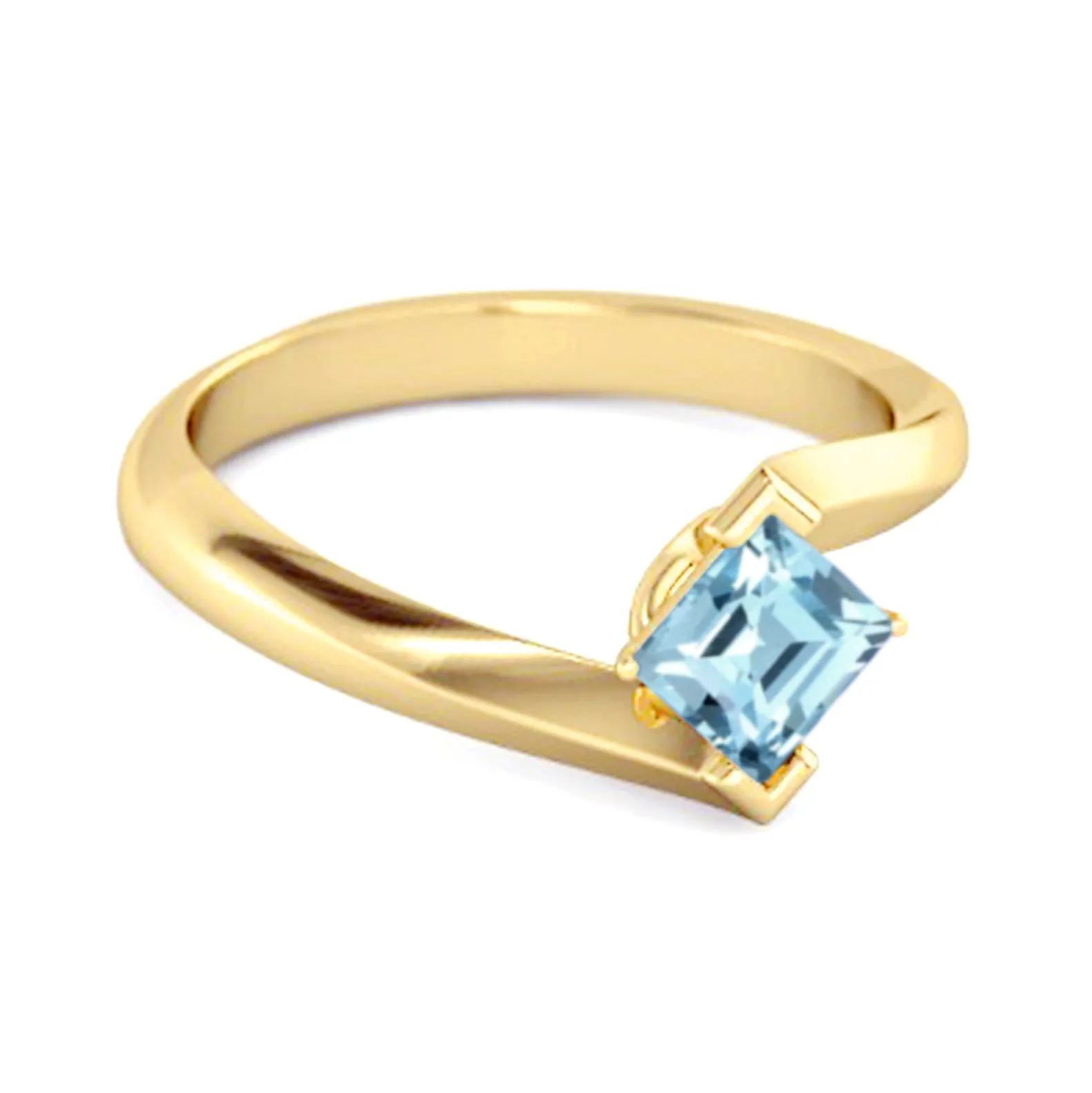 Embrace Ring 925 Sterling Silver 0.50 Ctw Blue Topaz Women Ring