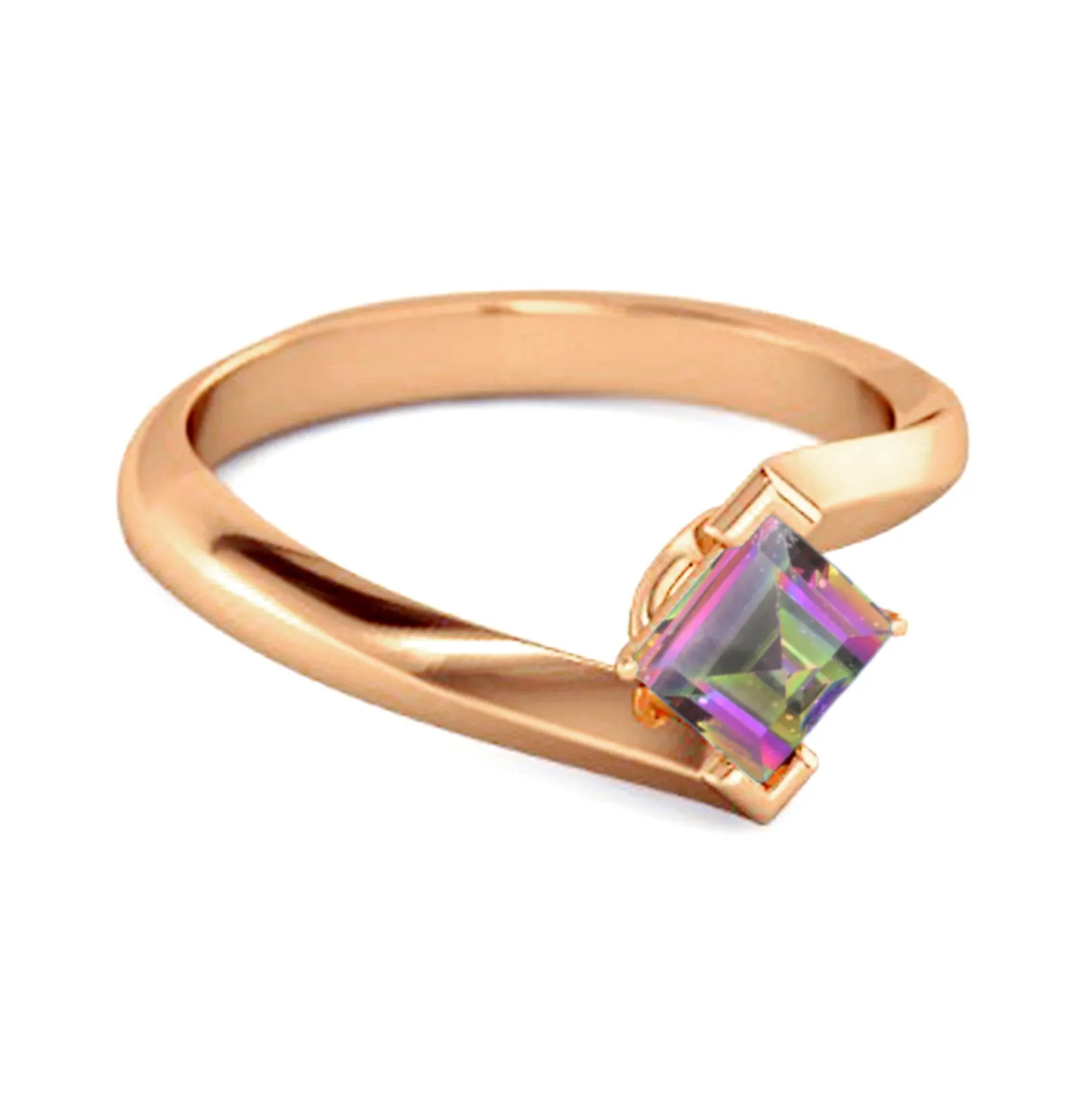 Embrace Ring 925 Sterling Silver 0.50 Ctw Mystic Topaz Women Ring