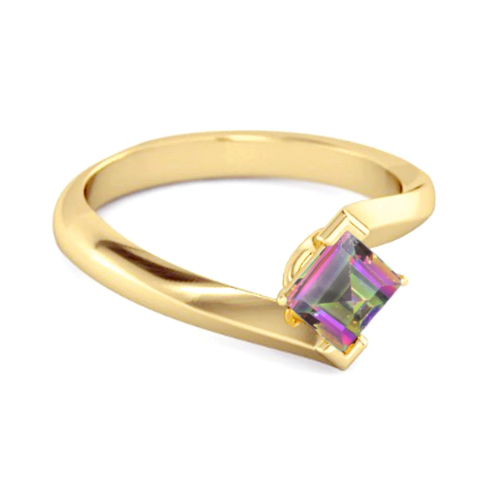 Embrace Ring 925 Sterling Silver 0.50 Ctw Mystic Topaz Women Ring