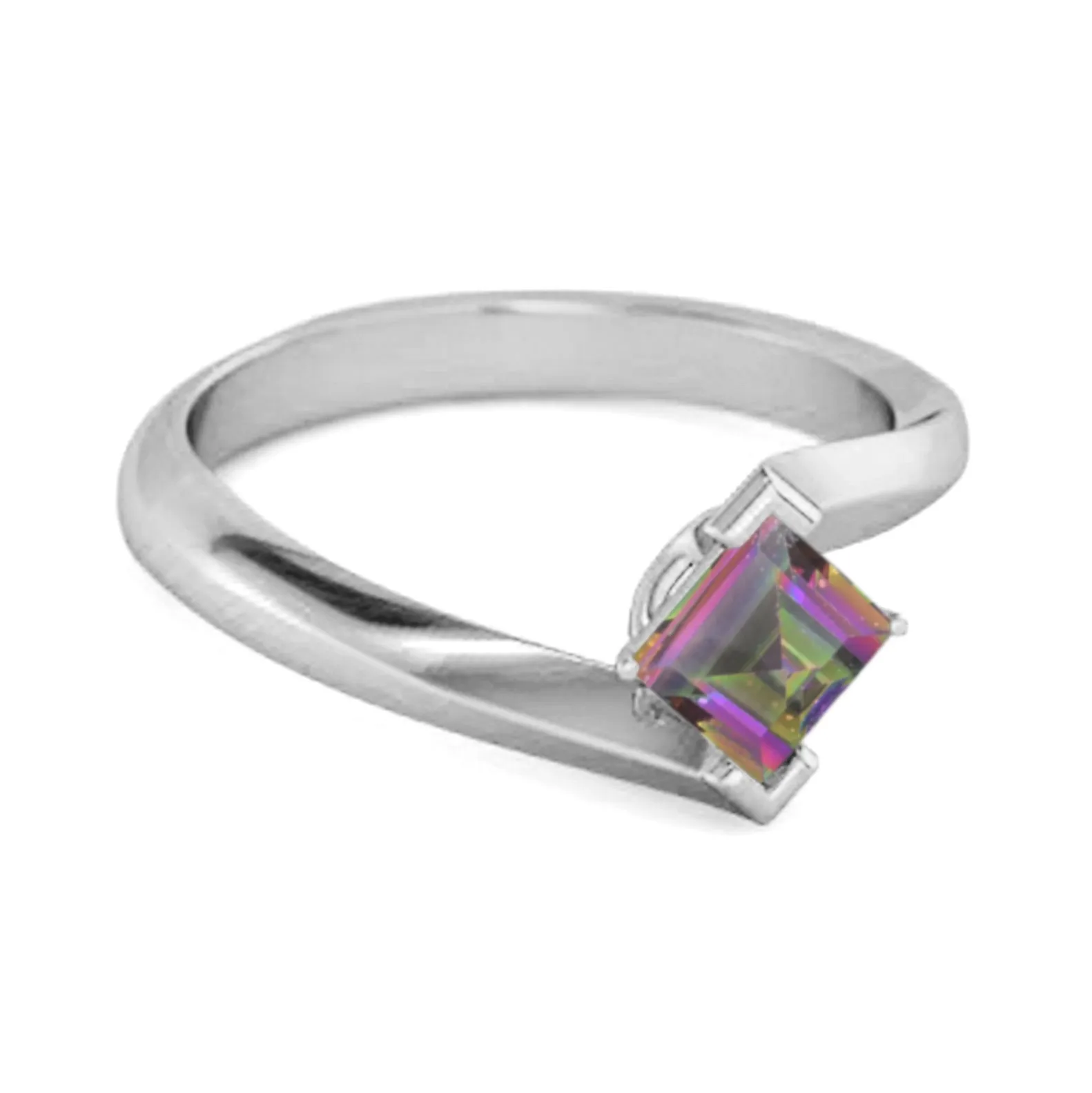 Embrace Ring 925 Sterling Silver 0.50 Ctw Mystic Topaz Women Ring
