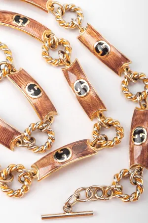 Enamel GG Logo Chain Belt