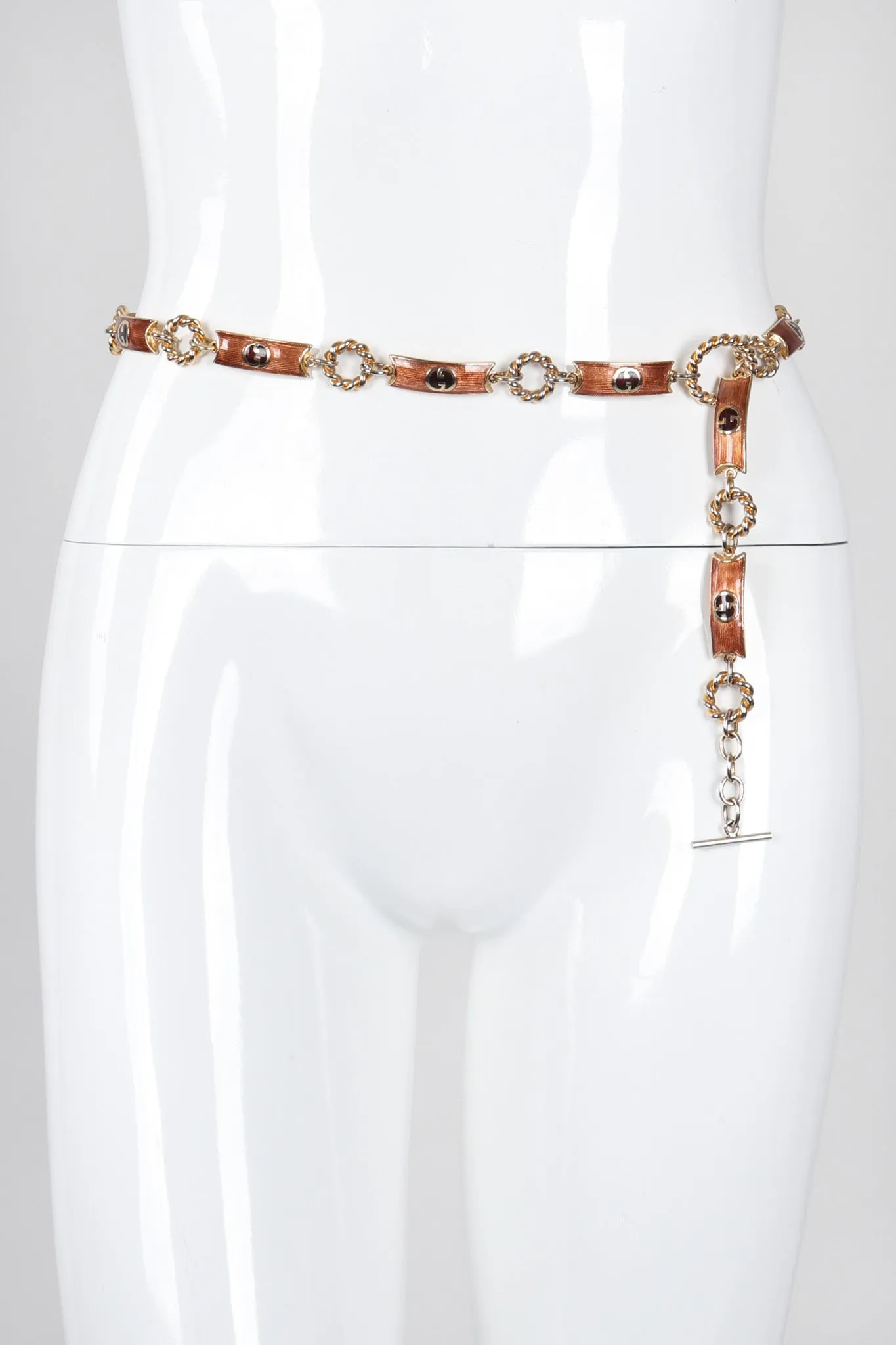 Enamel GG Logo Chain Belt