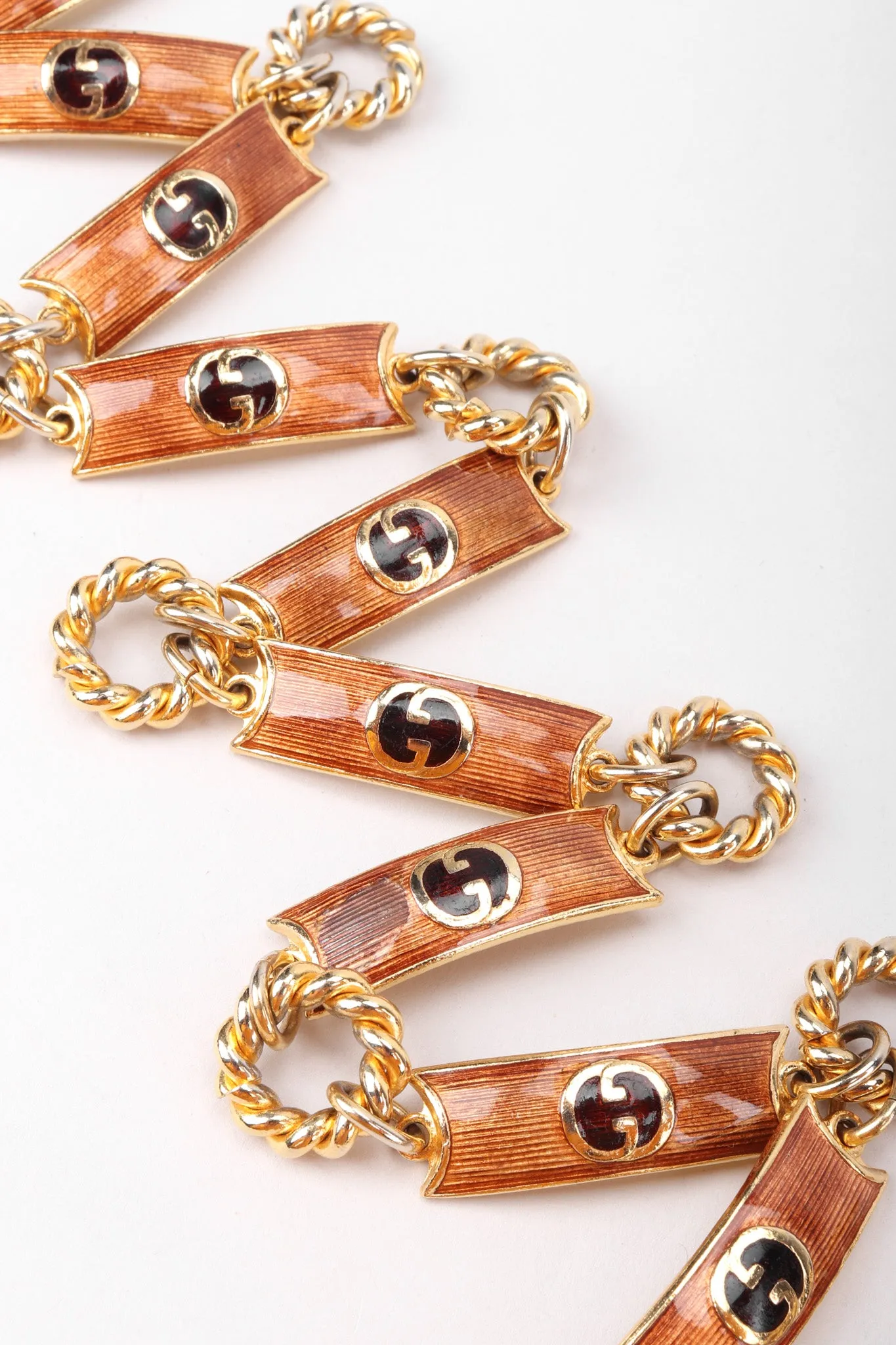 Enamel GG Logo Chain Belt