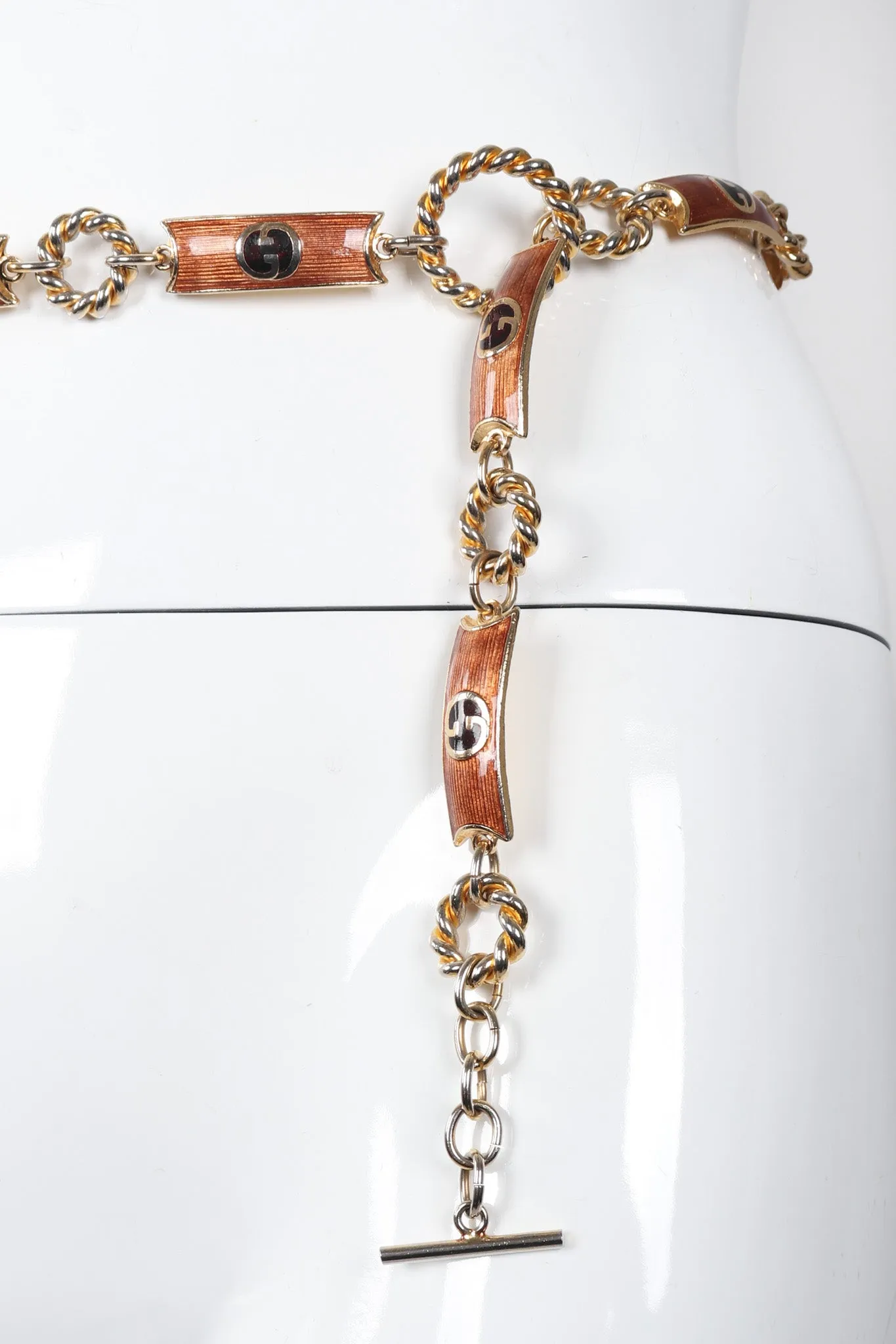 Enamel GG Logo Chain Belt
