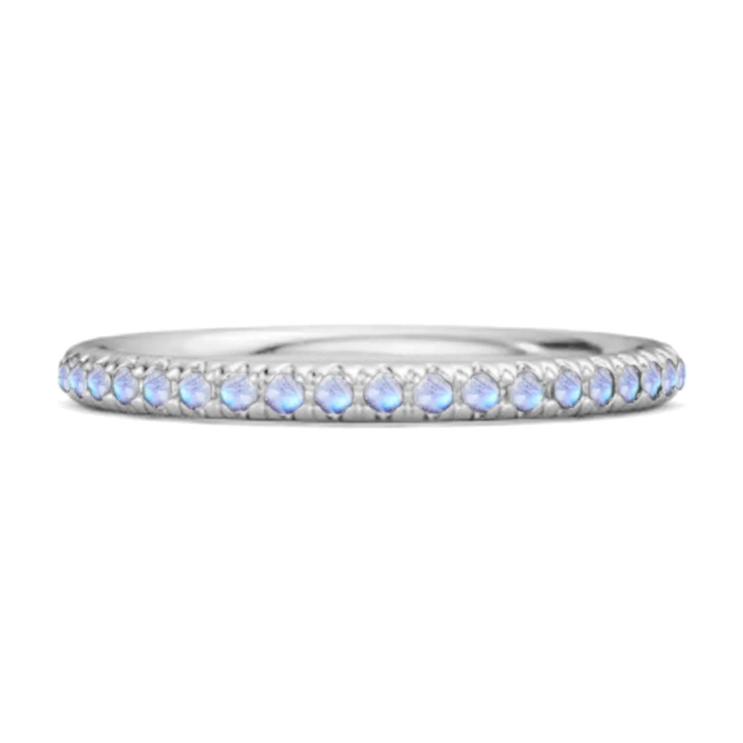 Eternity Collection Moonstone Stackable Ring Gift Her 925 Silver