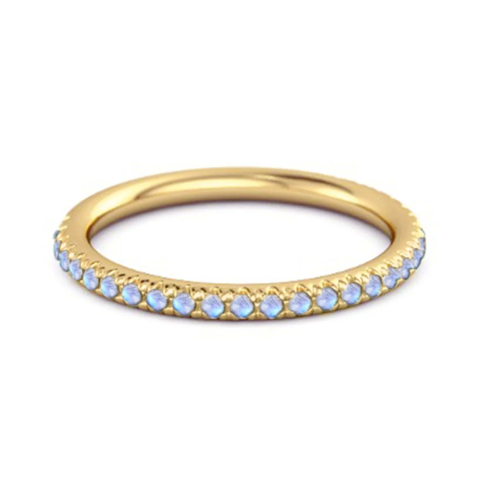 Eternity Collection Moonstone Stackable Ring Gift Her 925 Silver