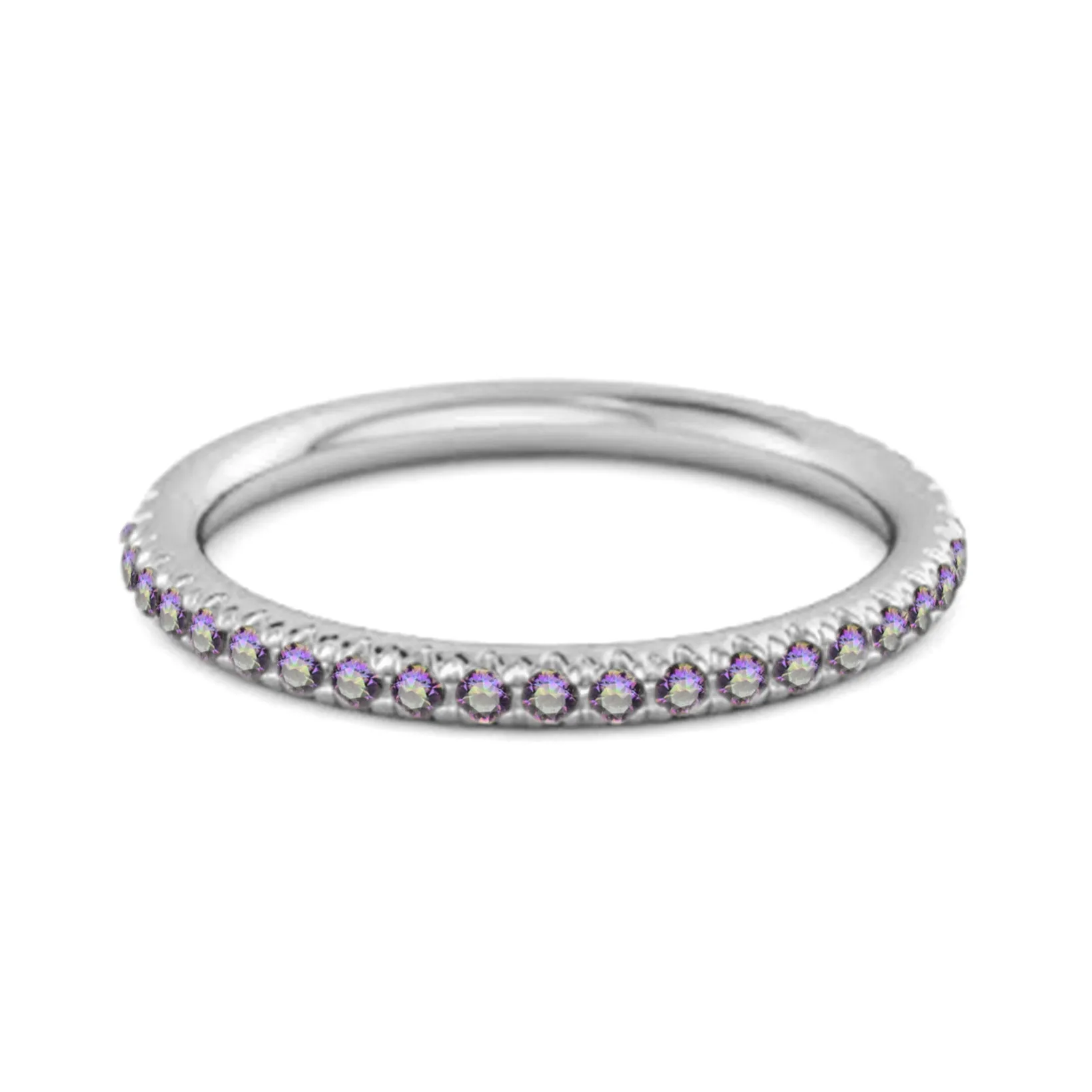 Eternity Collection Mystic Topaz Stackable Ring Gift Her 925 Silver