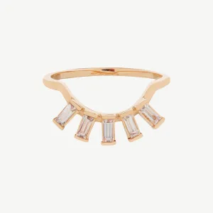 Eyelash Ring in Topaz