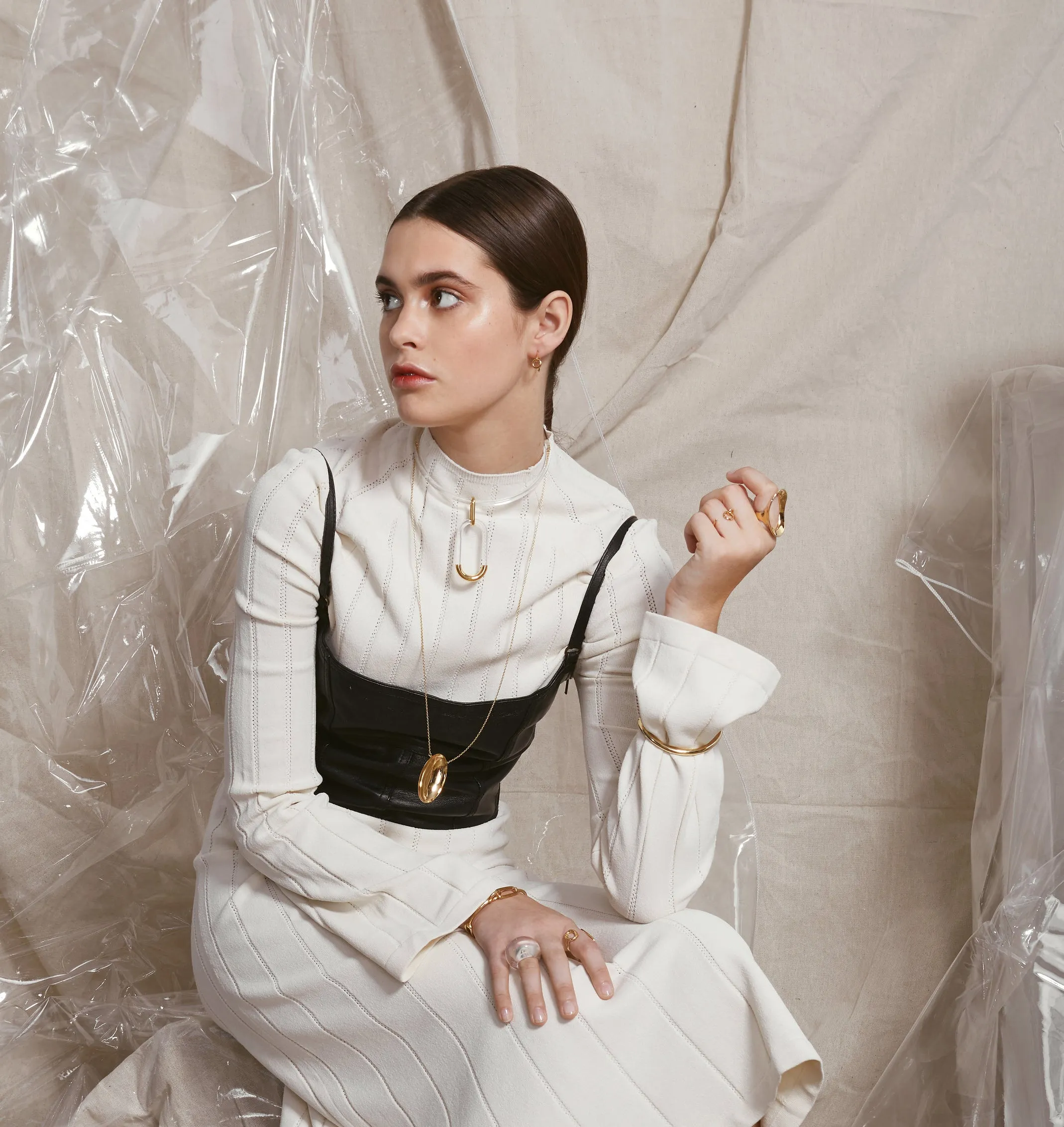 Eyelet Ring in Gold