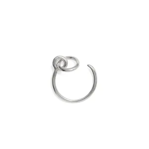 Eyelet Ring in Rhodium