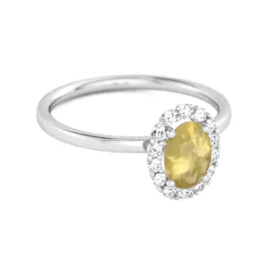 Floating Halo Ring 925 Sterling Silver 1.50 Ctw Lemon Quartz Ring
