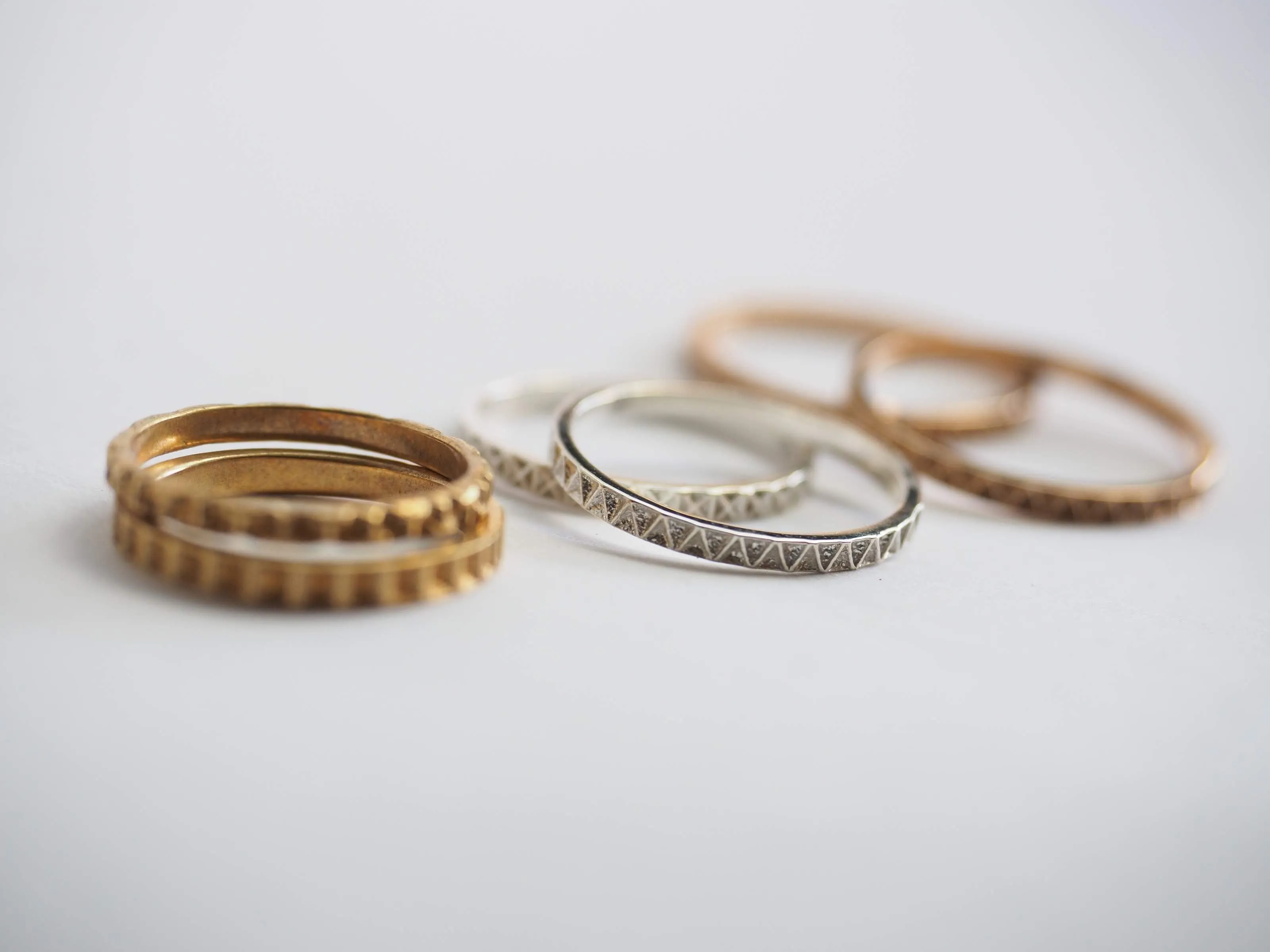 Geometric Stack Rings Set 1 - X and V Ring