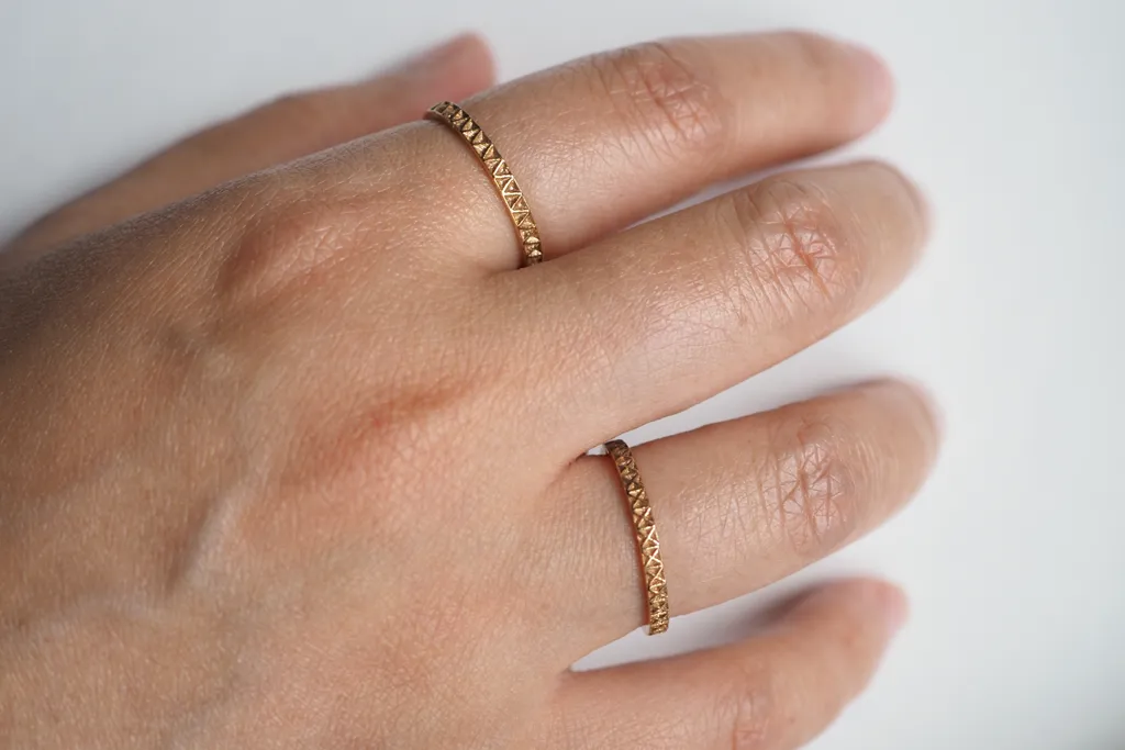 Geometric Stack Rings Set 1 - X and V Ring