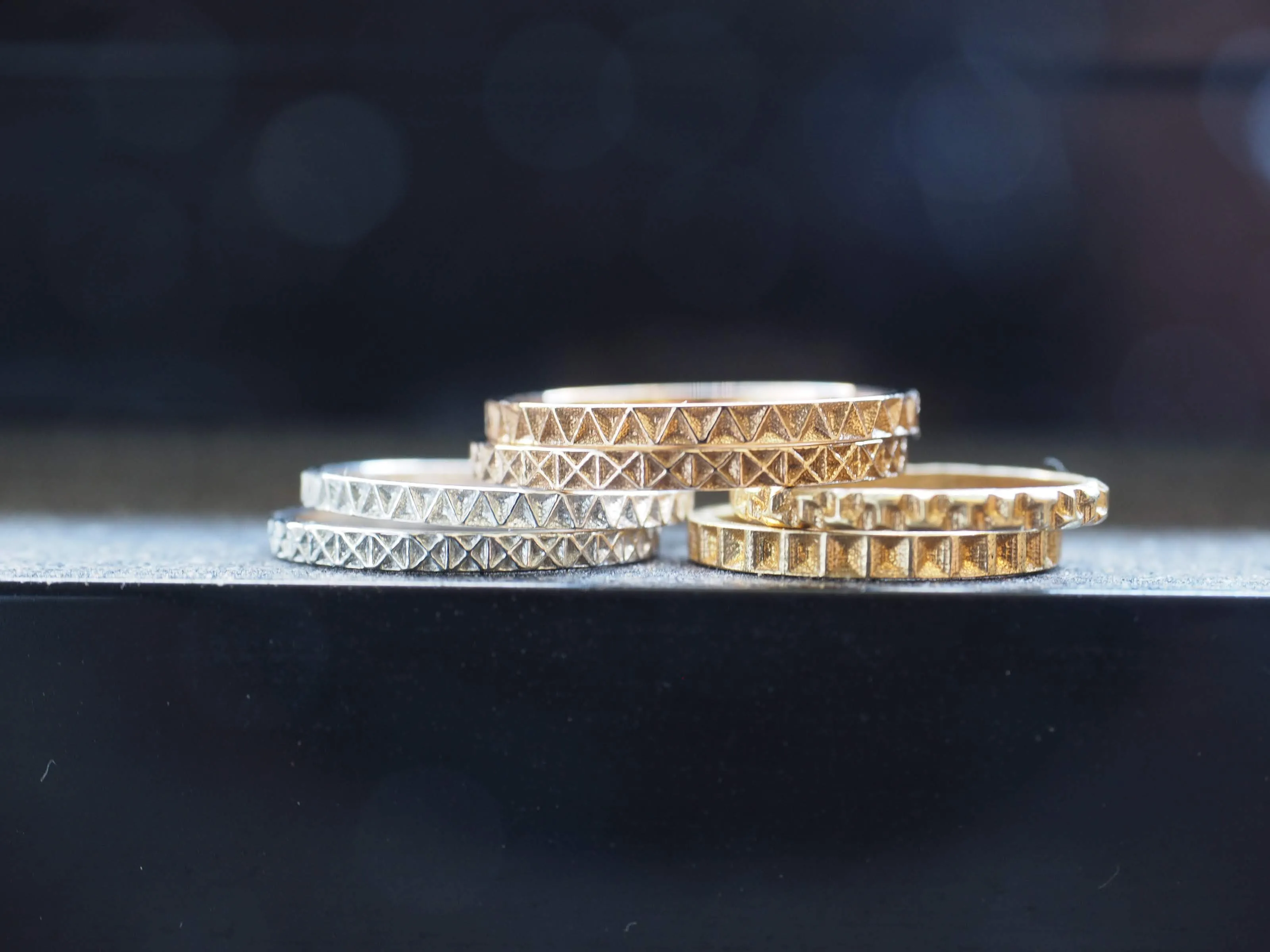Geometric Stack Rings Set 1 - X and V Ring