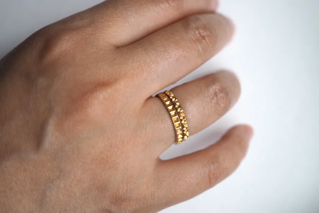 Geometric Stack Rings Set 2 - Square and Tetris