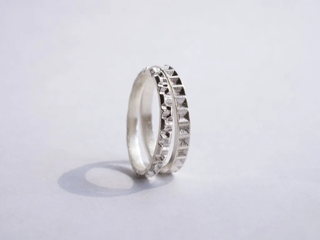 Geometric Stack Rings Set 2 - Square and Tetris