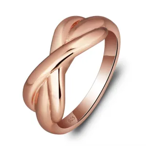 Gold Color 925 Sterling Silver Party Rings for Women with Infinity Love Pattern – Best Jewelry Gift for Her 