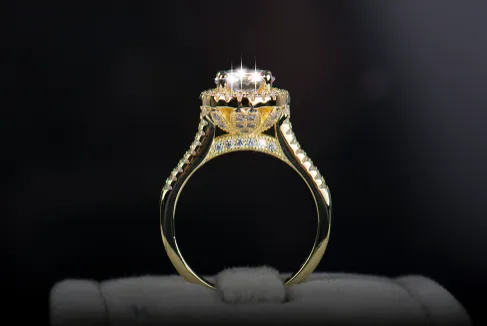Gold Plated Bronze Ring