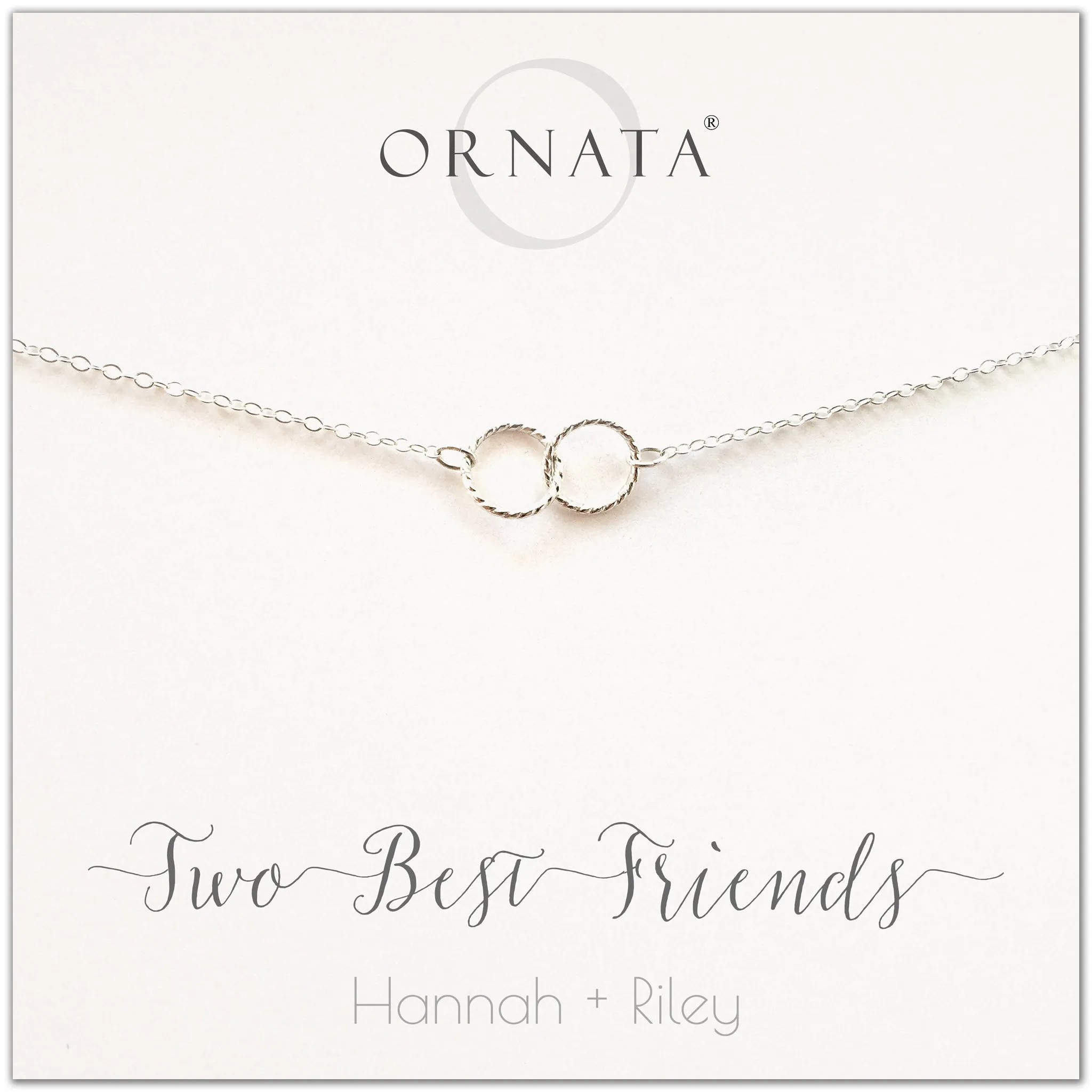 Graduation Gifts | Friends Gifts | Two Best Friends Sterling Silver Necklace - Personalized
