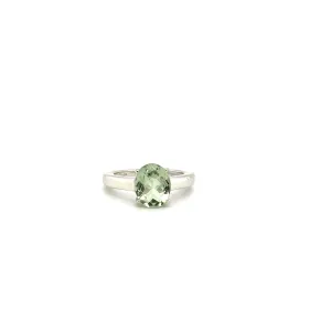 Green Amethyst Ring in .925 Sterling Silver - KSR 11677