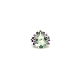 Green Amethyst Ring in .925 Sterling Silver - KSR 1320