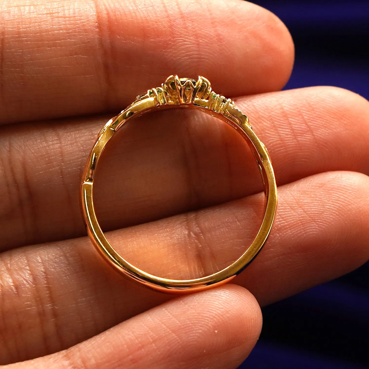 Green Sapphires Ring