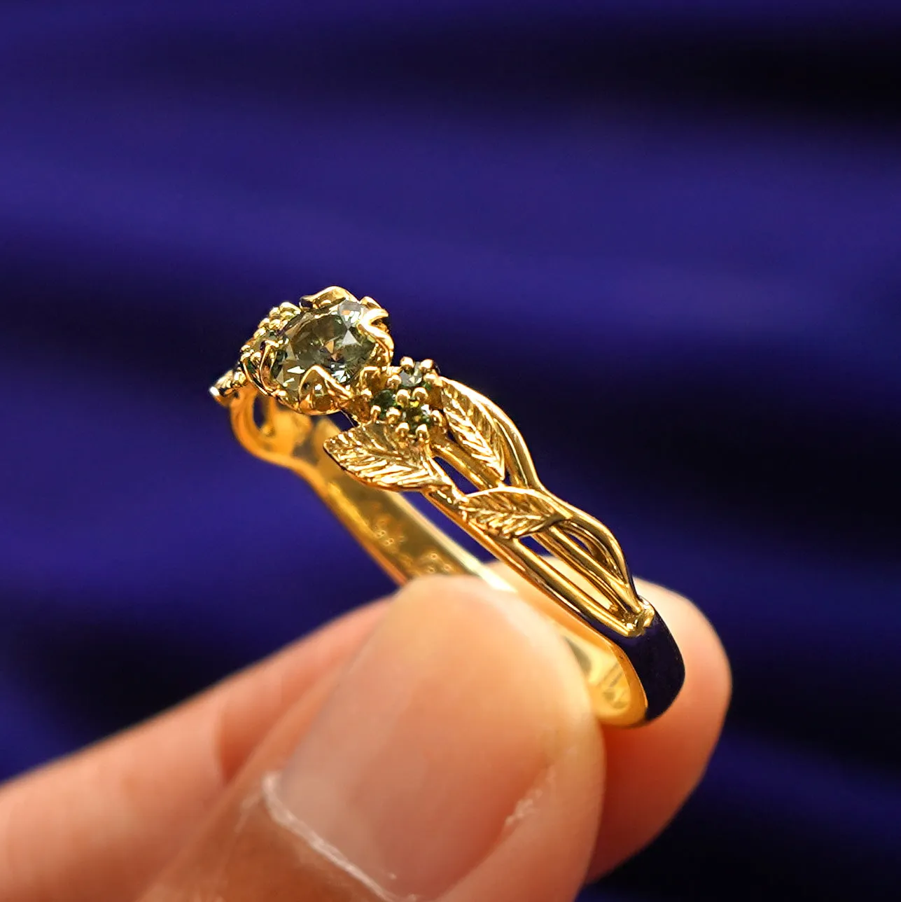 Green Sapphires Ring