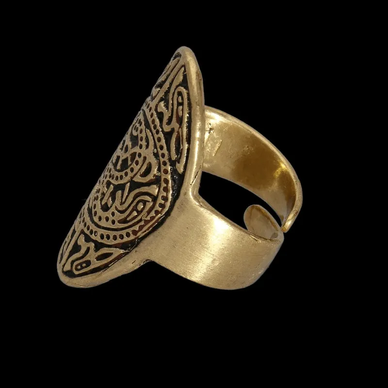 Handcrafted Anglo-Saxon Ring of Thames Bronze