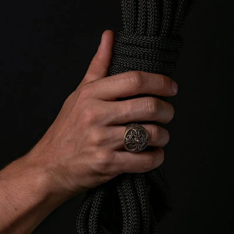 Handcrafted Odin Ring Bronze