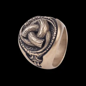Handcrafted Odin's Horns Bronze Ring