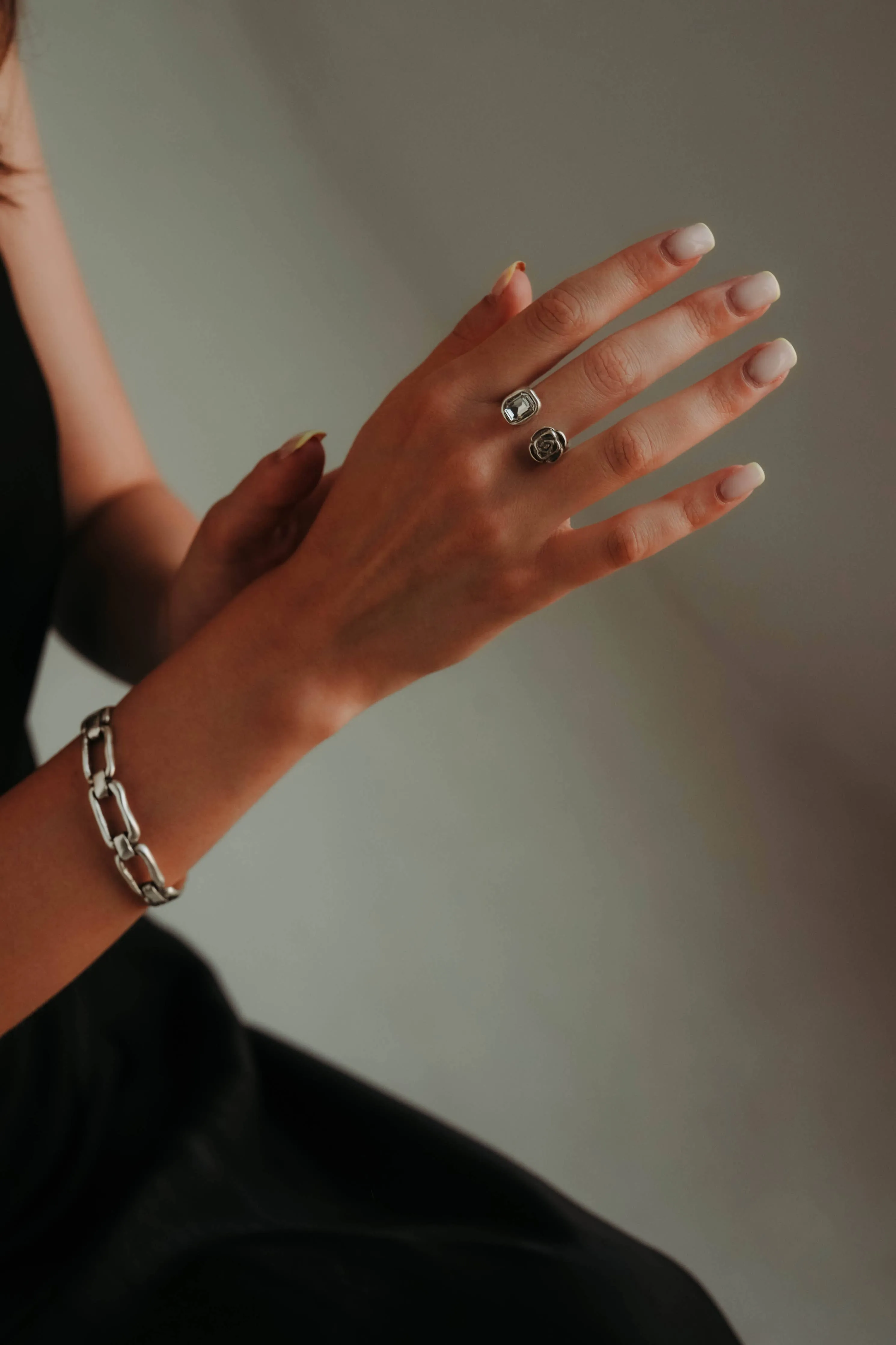 Handmade Crystal Brass Ring - 6828