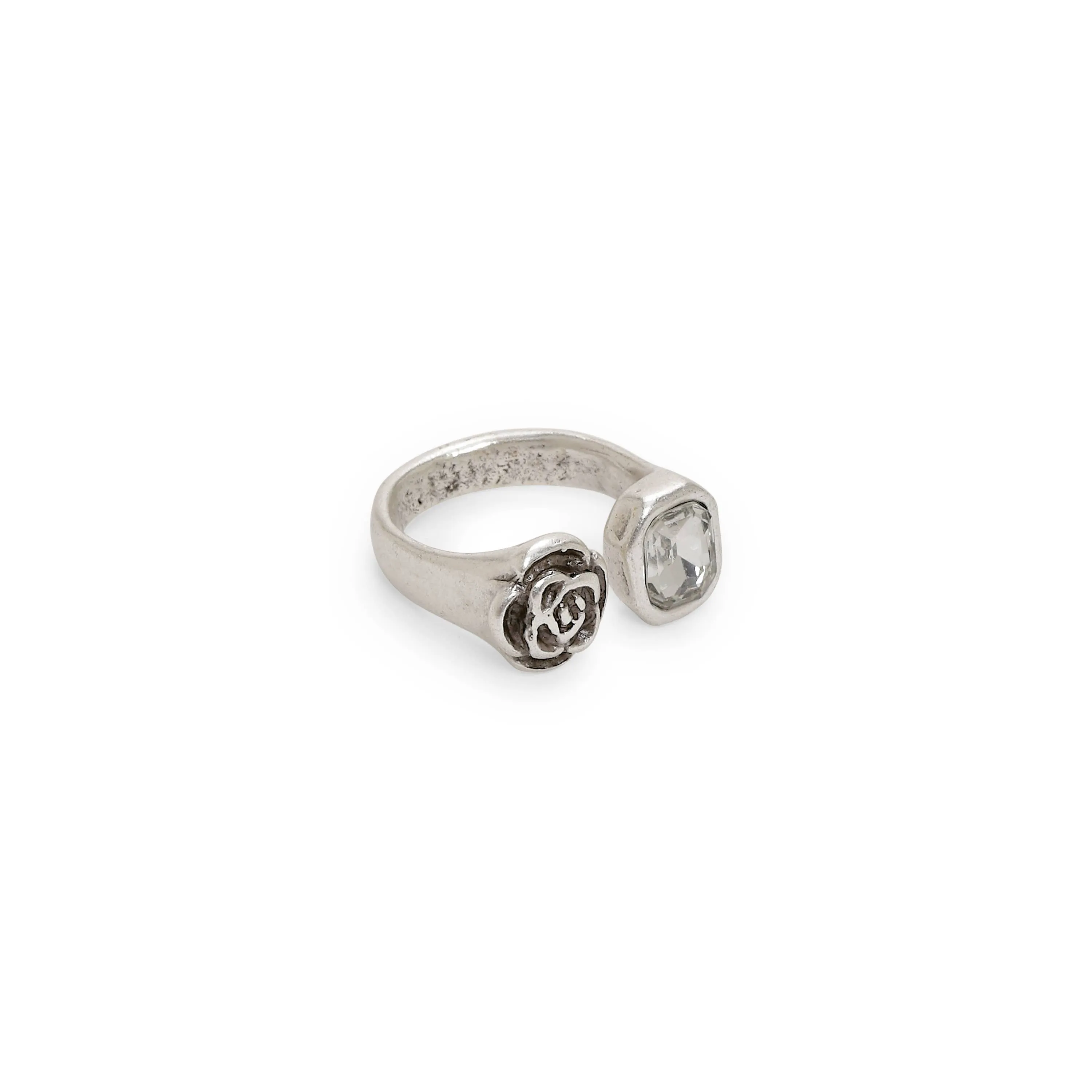 Handmade Crystal Brass Ring - 6828