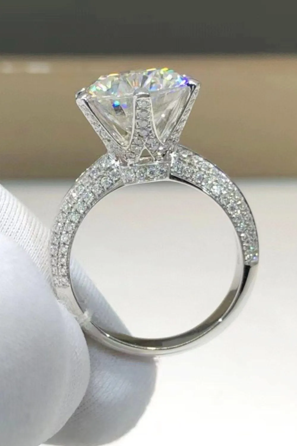Hazel Blues® | 5 Carat Moissanite 6-Prong Ring