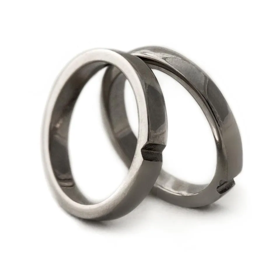 Heart Wedding ring set in Platinum