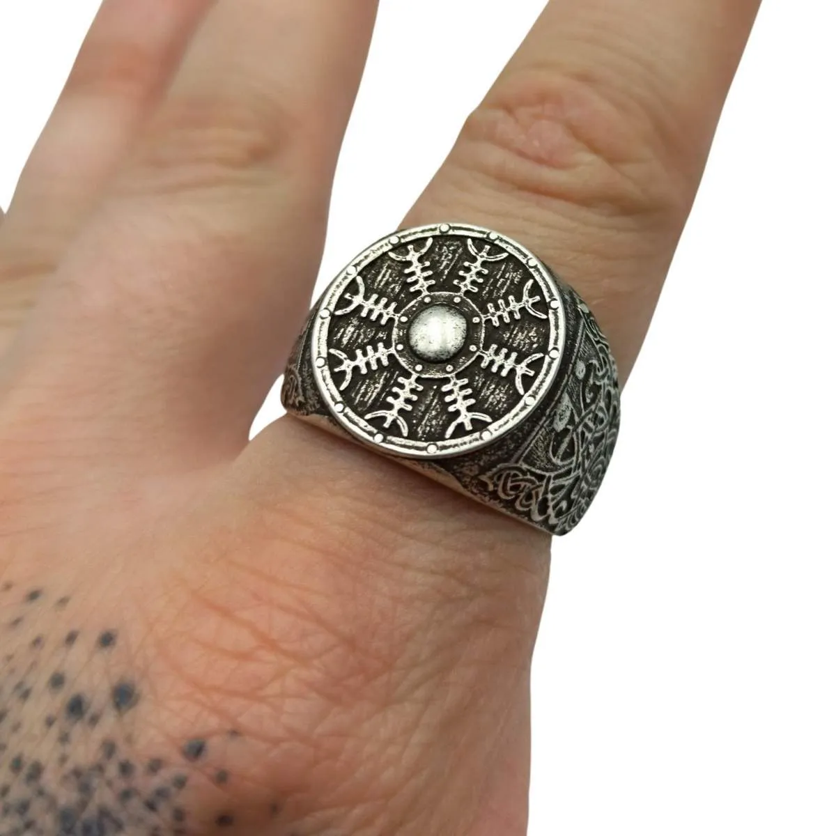 Helm of awe ring from bronze