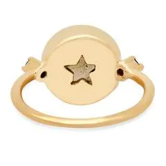 Hidden Star Ring in Green Onyx   Moonstone