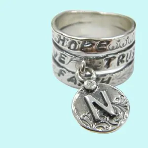 Initial Silver Ring
