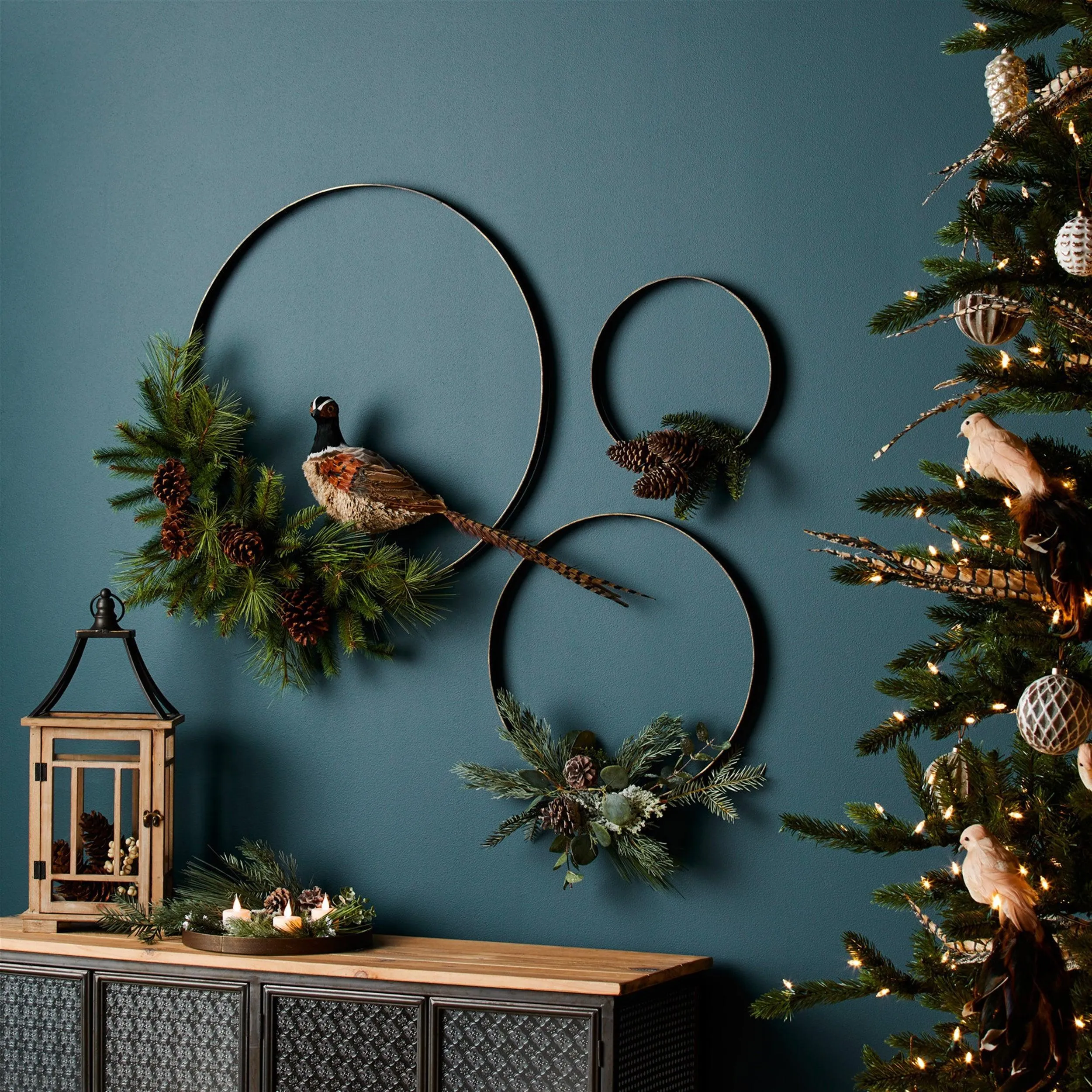 Iron Metal Rings Wall Display (Set of 3)