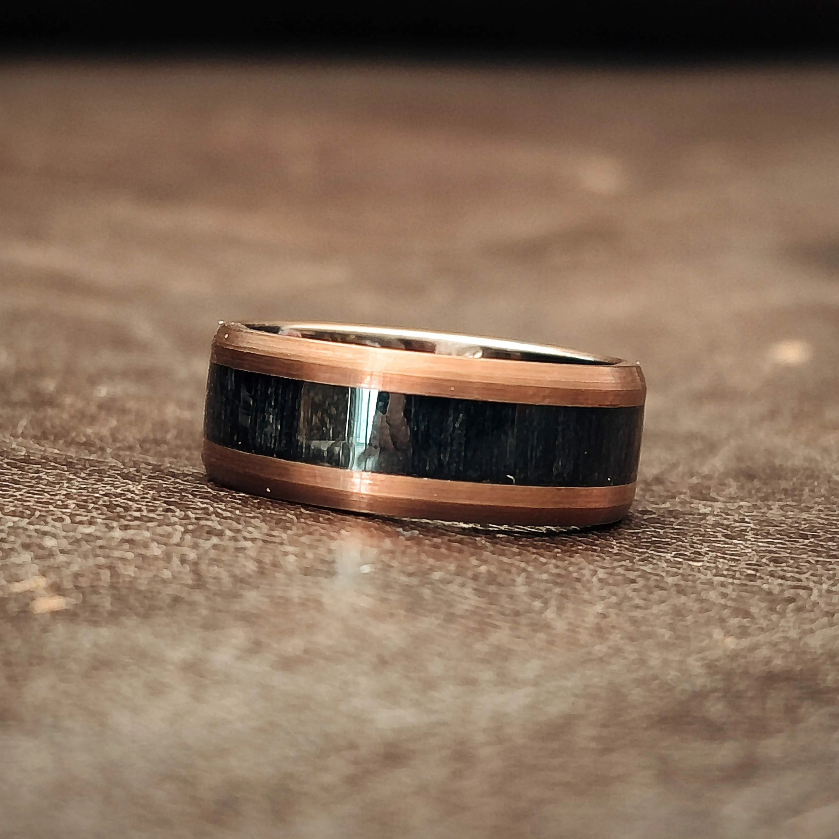 Kano - Ebony Wood Men's Tungsten Ring