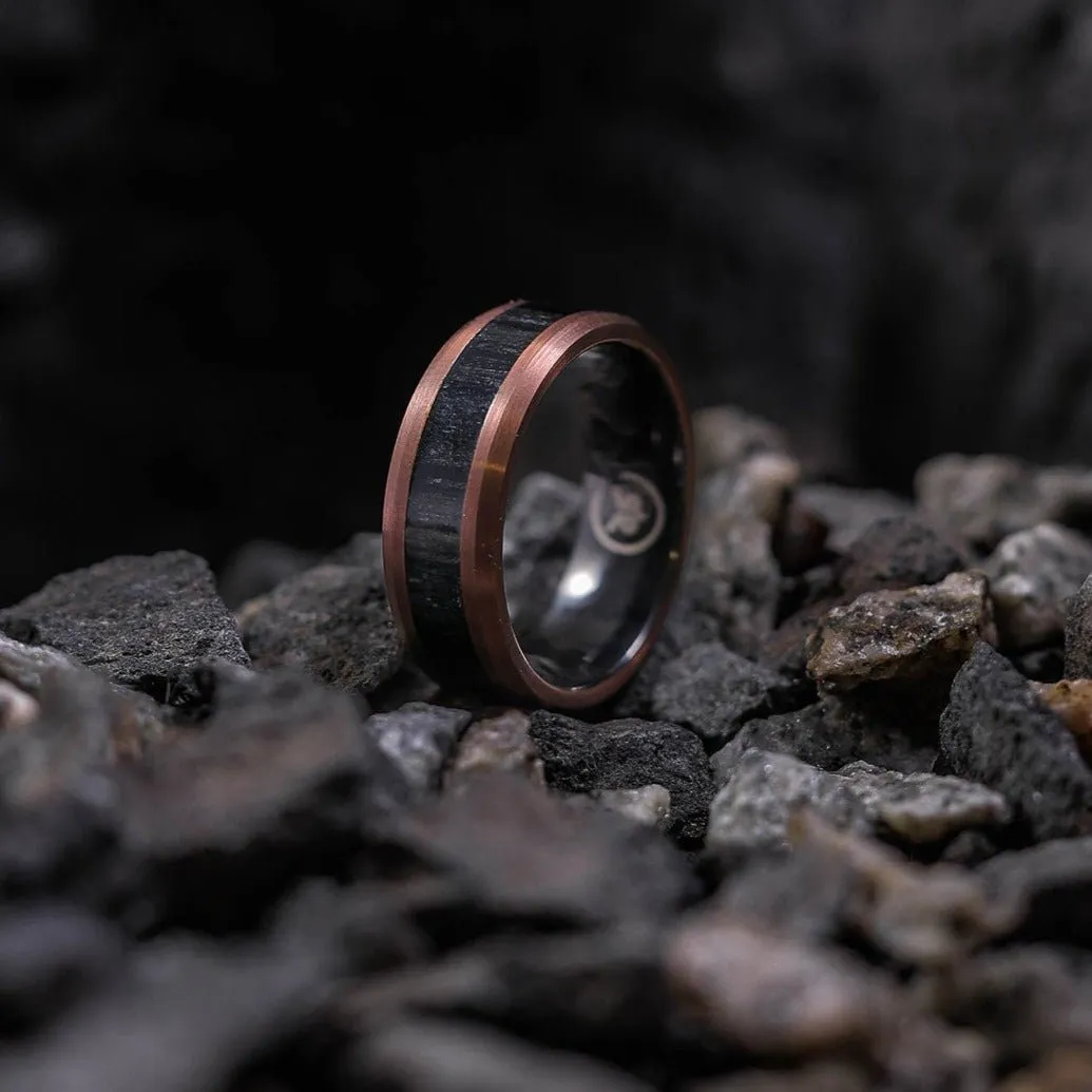 Kano - Ebony Wood Men's Tungsten Ring