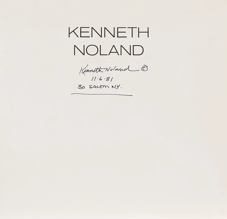 KENNETH NOLAND "PAINTED BOOK - BORDEAUX", 1977