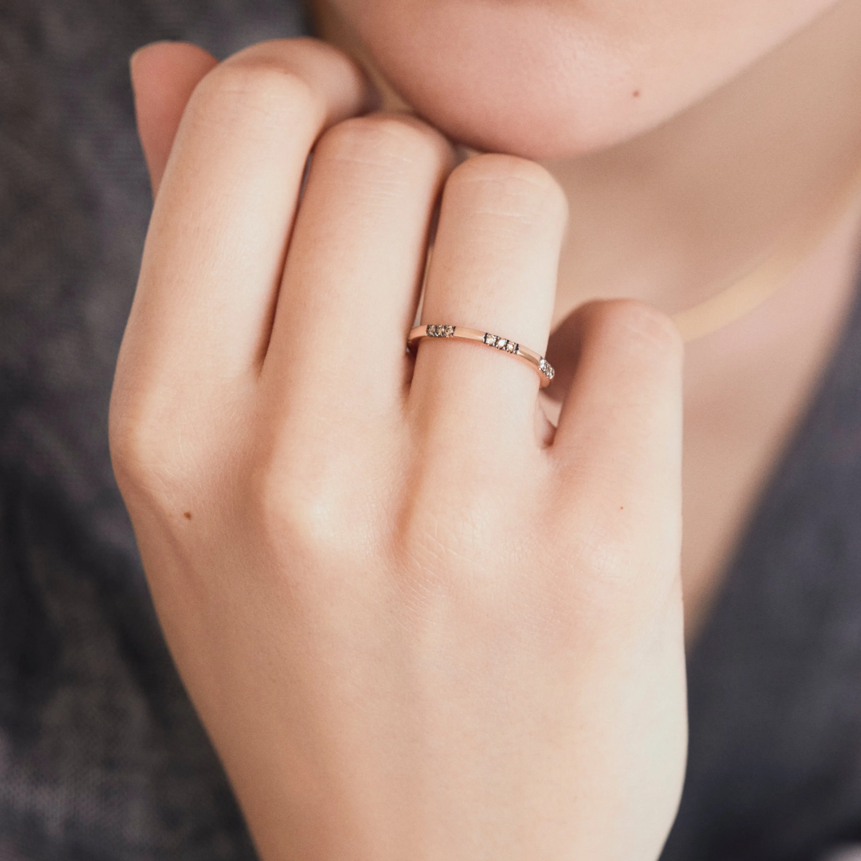 Leonie Ring - Champagne Diamonds