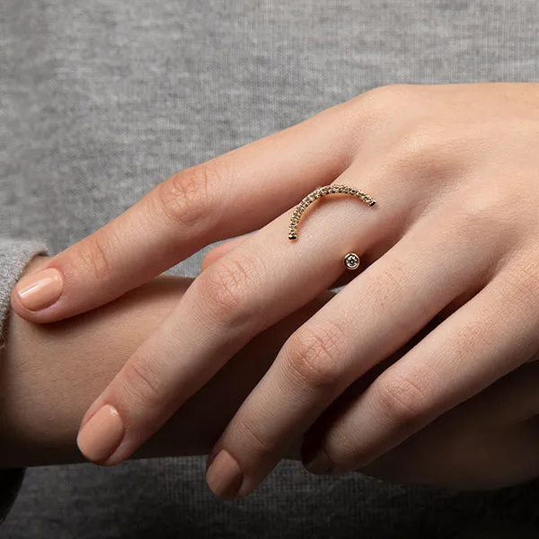 【Made-To-Order】 TREEHOPPER Diamond Cuff Ring