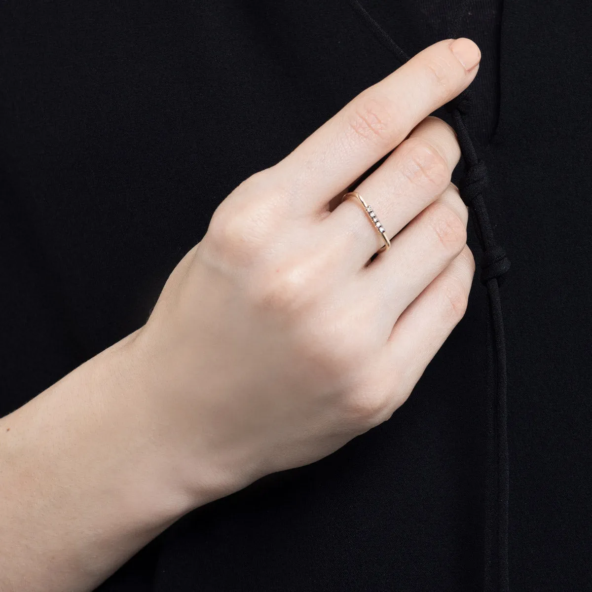 【Made-To-Order】MIRÓ Diamond Ring Black Ruthenium Plated