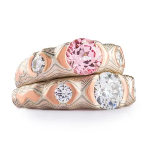 Matching Cathedral Style Guri Bori Ring Set