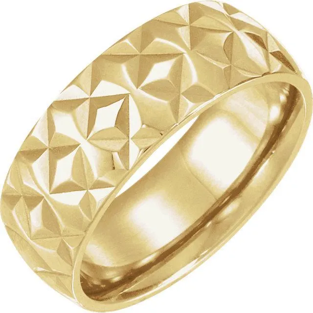 Matthew Geometric Pattern Wedding Band