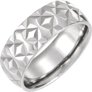 Matthew Geometric Pattern Wedding Band
