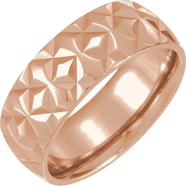Matthew Geometric Pattern Wedding Band